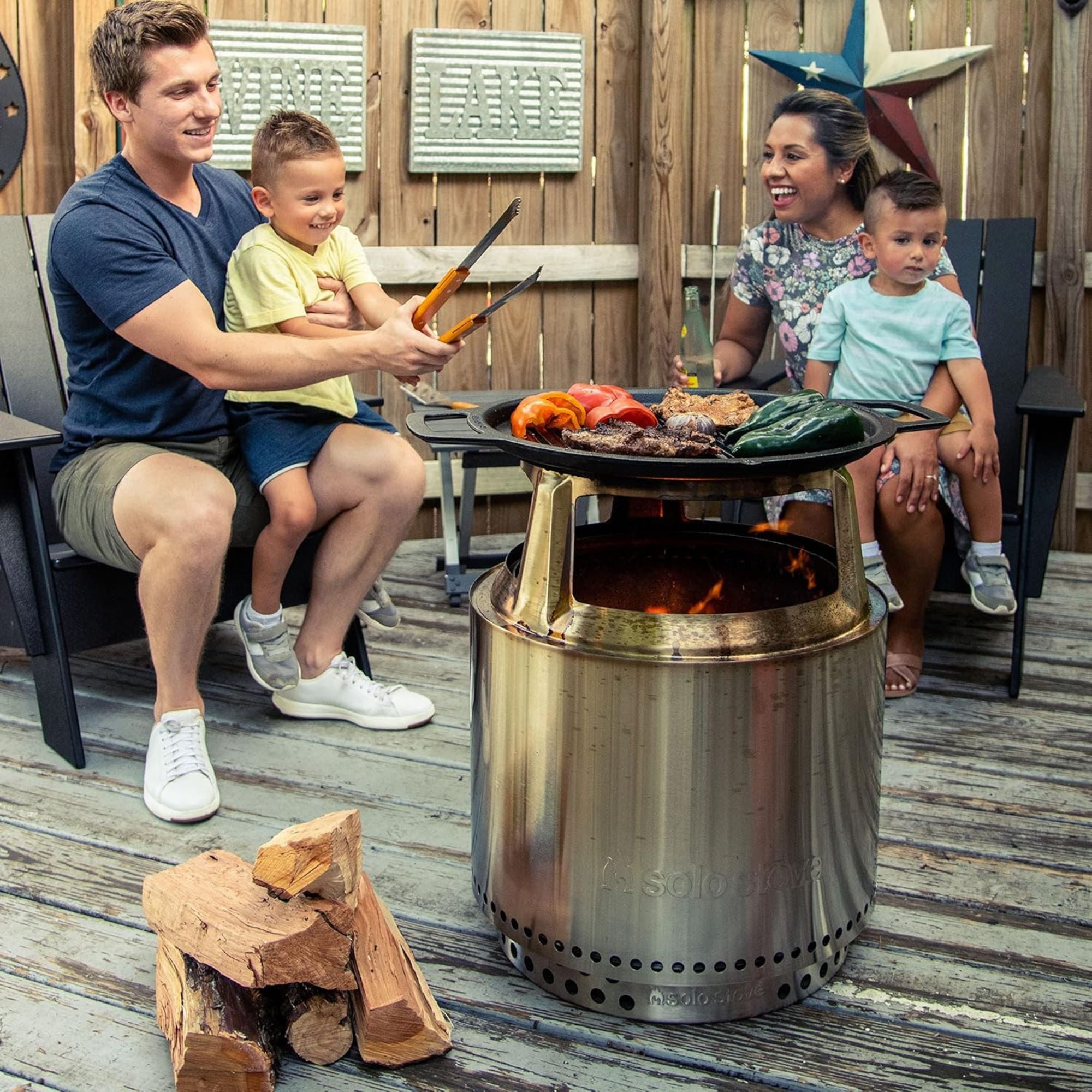 Solo Stove Stainless Steel 14.5" Hub for Bonfire Fire Pit for Elevated Cooking