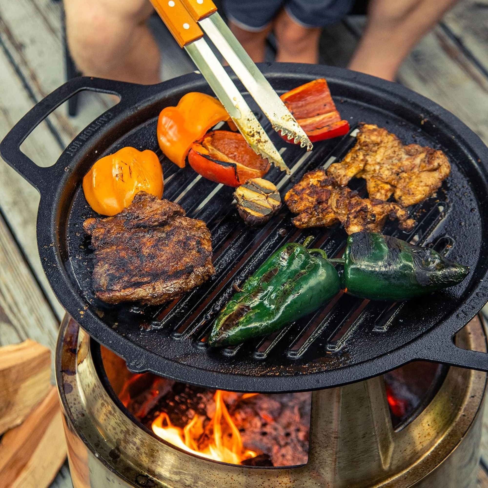 Solo Stove Stainless Steel 14.5" Hub for Bonfire Fire Pit for Elevated Cooking