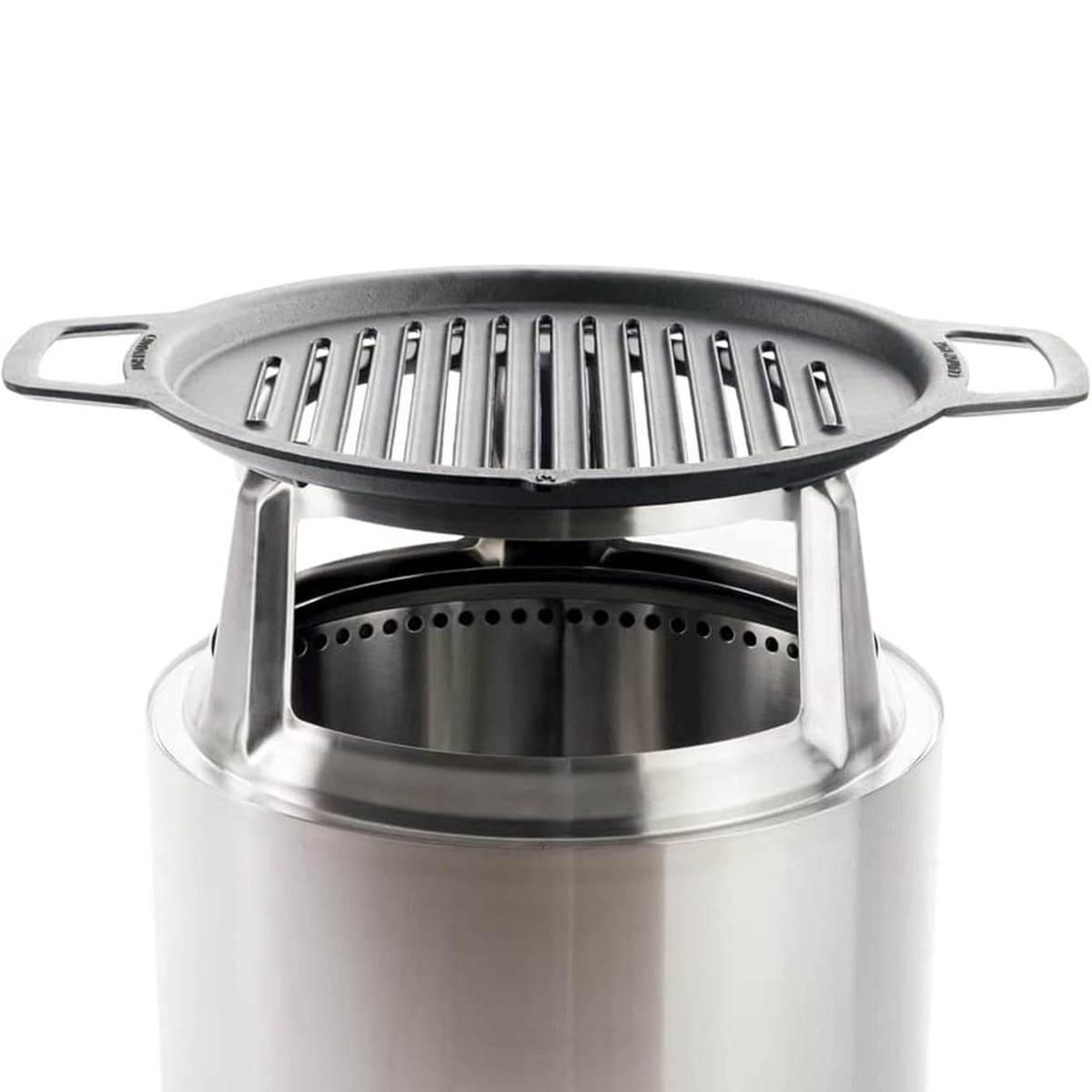 Solo Stove Bonfire Grill Top & Hub, Cast Iron Cooktop with Stainless Steel Hub