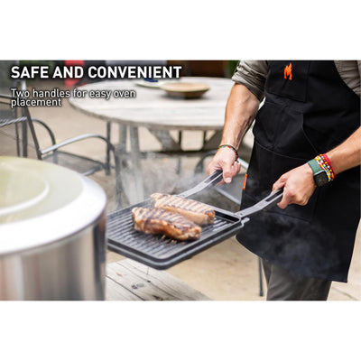 Solo Stove Pi Cast Iron Cookware Set, Skillet, Reversible Grill/Griddle, Handles