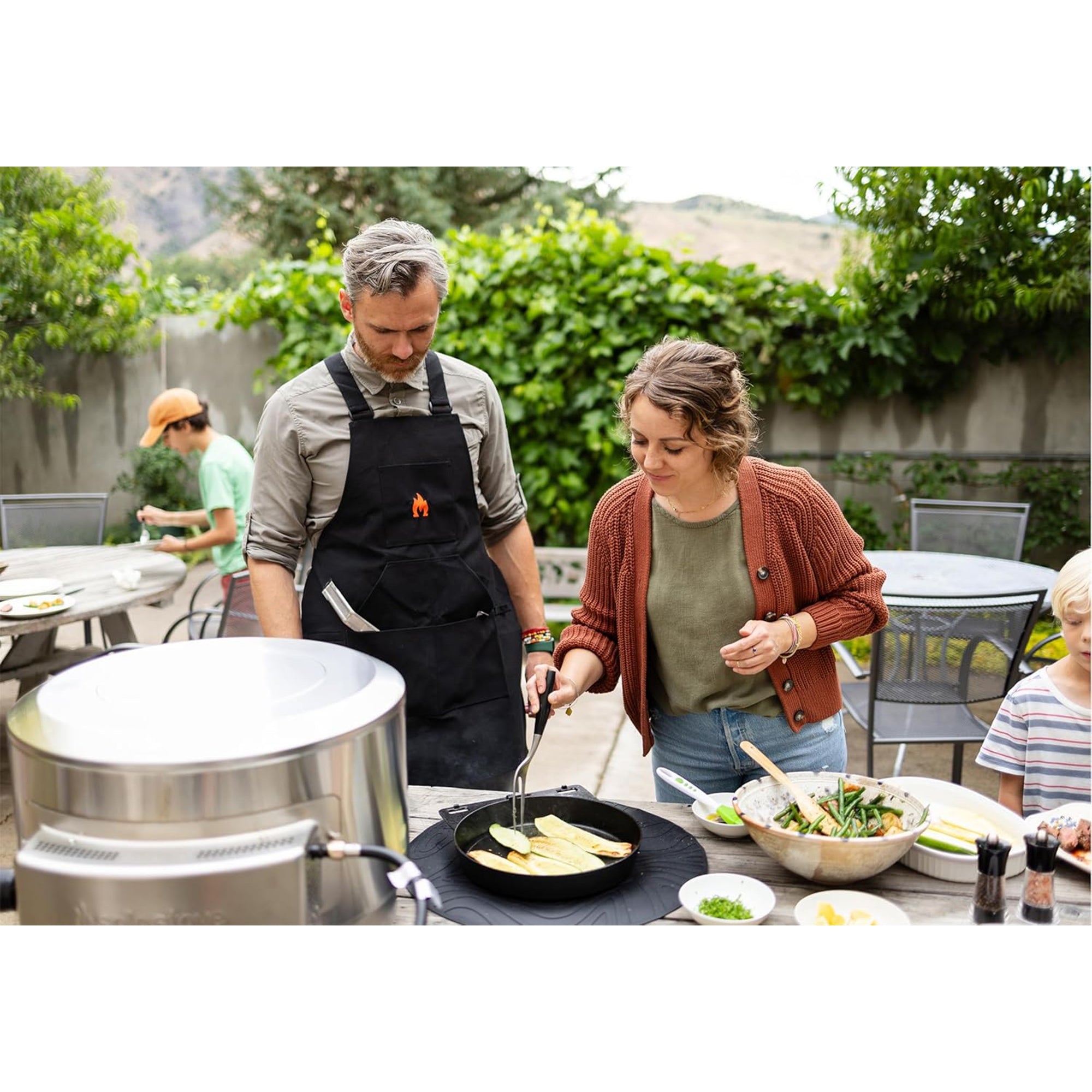 Solo Stove Pi Cast Iron Cookware Set, Skillet, Reversible Grill/Griddle, Handles