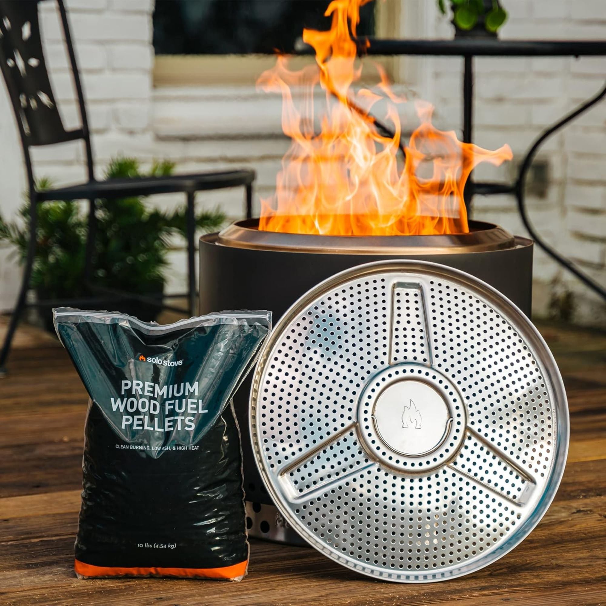 Solo Stove Pellet Adapter for Yukon, Outdoor Fire Pit Extension Accessory