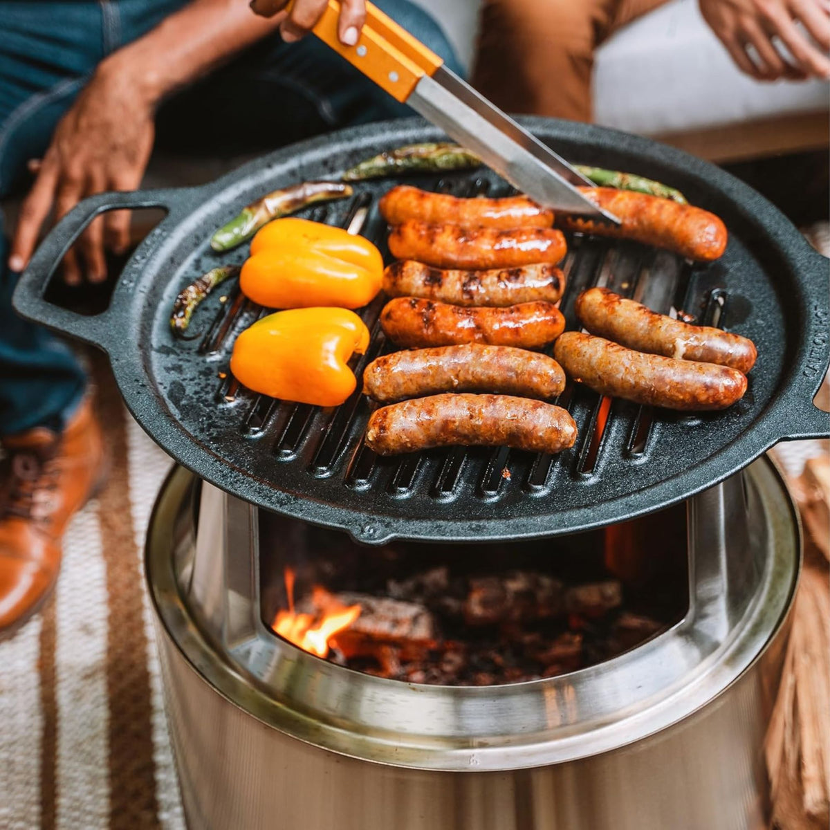 Solo Stove Cast Iron Grill Top for Ranger Fire Pit with 14.25" Cooking Surface
