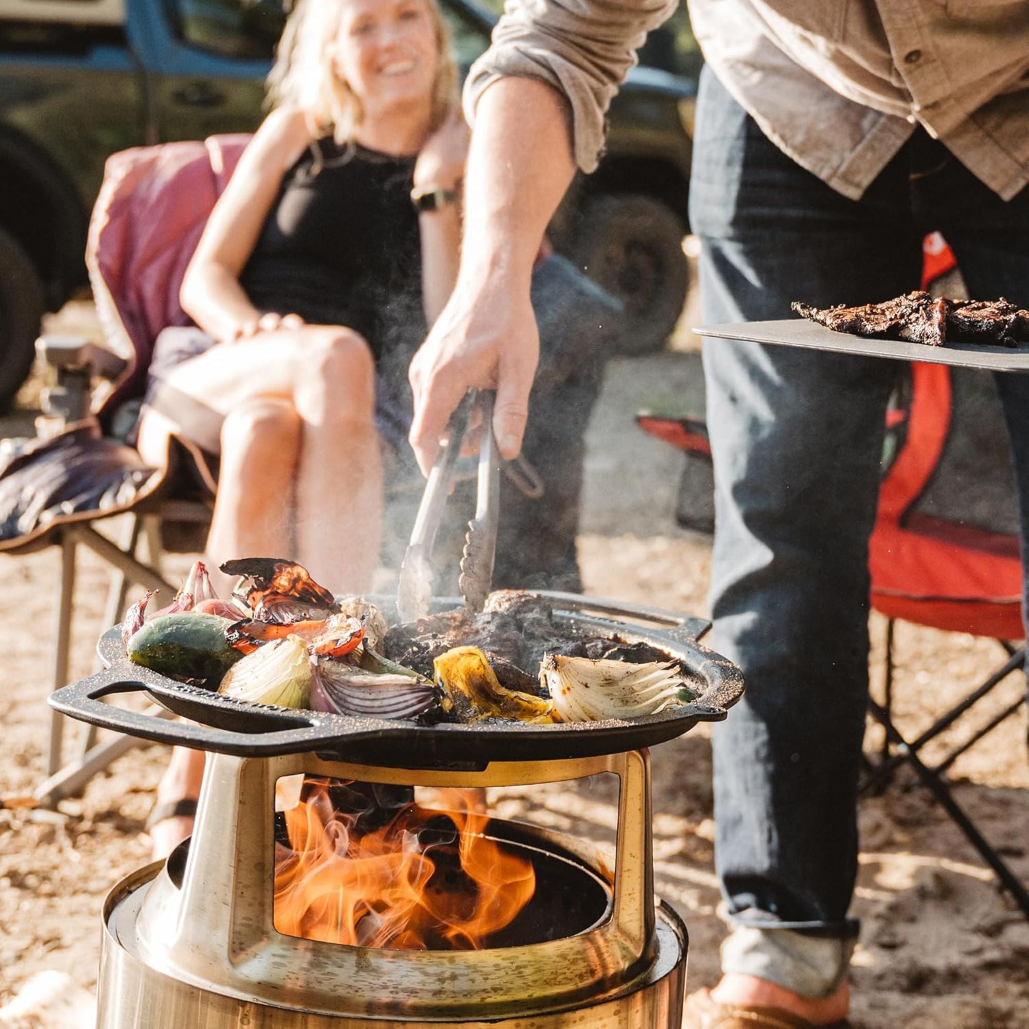 Solo Stove Cast Iron Griddle Top, 17.75" Cooking Surface for Ranger Fire Pit