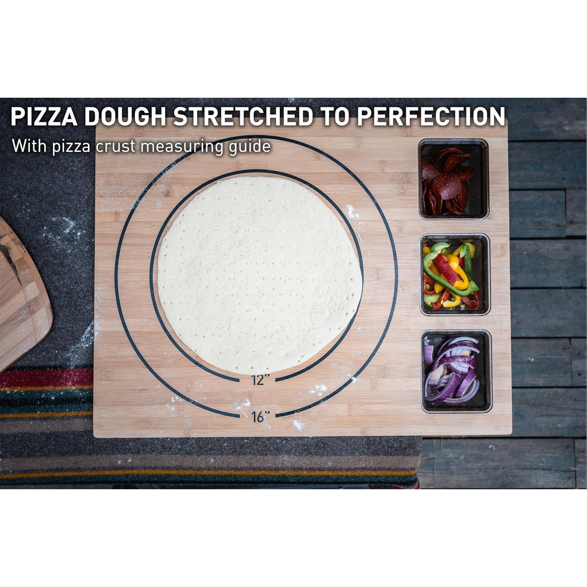 Solo Stove Pi Cutting Board with Containers & Lids, Large Chopping Cutting Board
