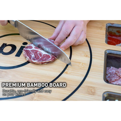 Solo Stove Pi Cutting Board with Containers & Lids, Large Chopping Cutting Board