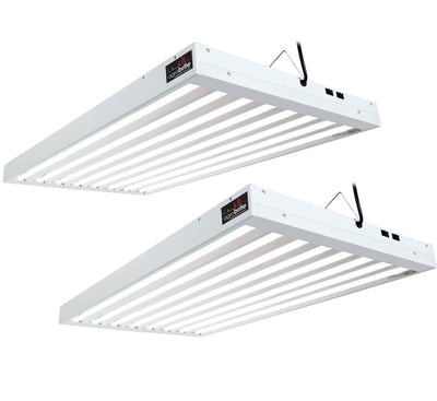 Hydrofarm FLT48 Agrobrite 8-Tube Hydroponic 4Ft Grow Light Fixture 432W (2 Pack) - VMInnovations