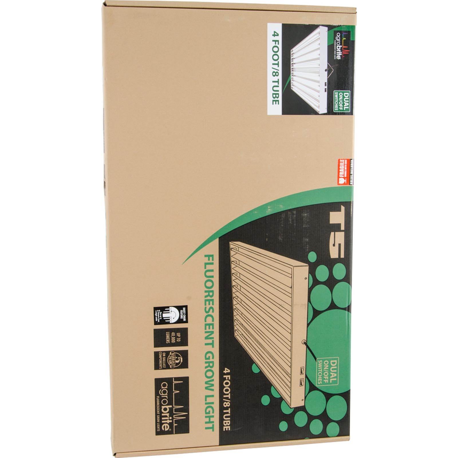 Hydrofarm FLT48 Agrobrite 8-Tube Hydroponic 4Ft Grow Light Fixture 432W (2 Pack)