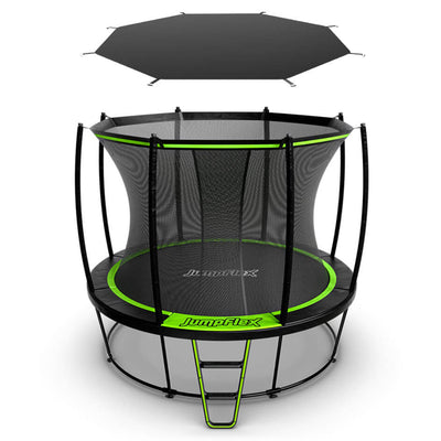 JumpFlex HERO 10' Trampoline Outdoor Activity Set with SMARTSHADE Canopy Cover