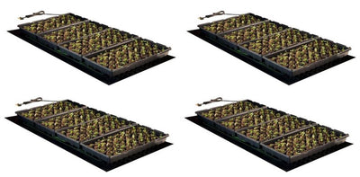 HYDROFARM MT10009 107W Hydroponic Seedling Jump Start Heat Mats 48"x20" (4-pack)