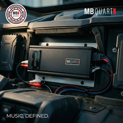 MB Quart Discus 2 Channel Marine Amplifier with Top Mounted Controls, 500 Watts - VMInnovations