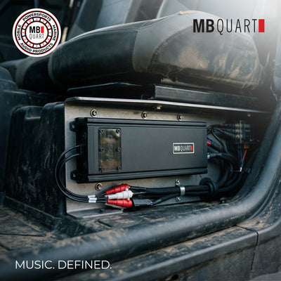 MB Quart Discus 4 Channel Marine Amplifier with Top Mounted Controls, 520 Watts