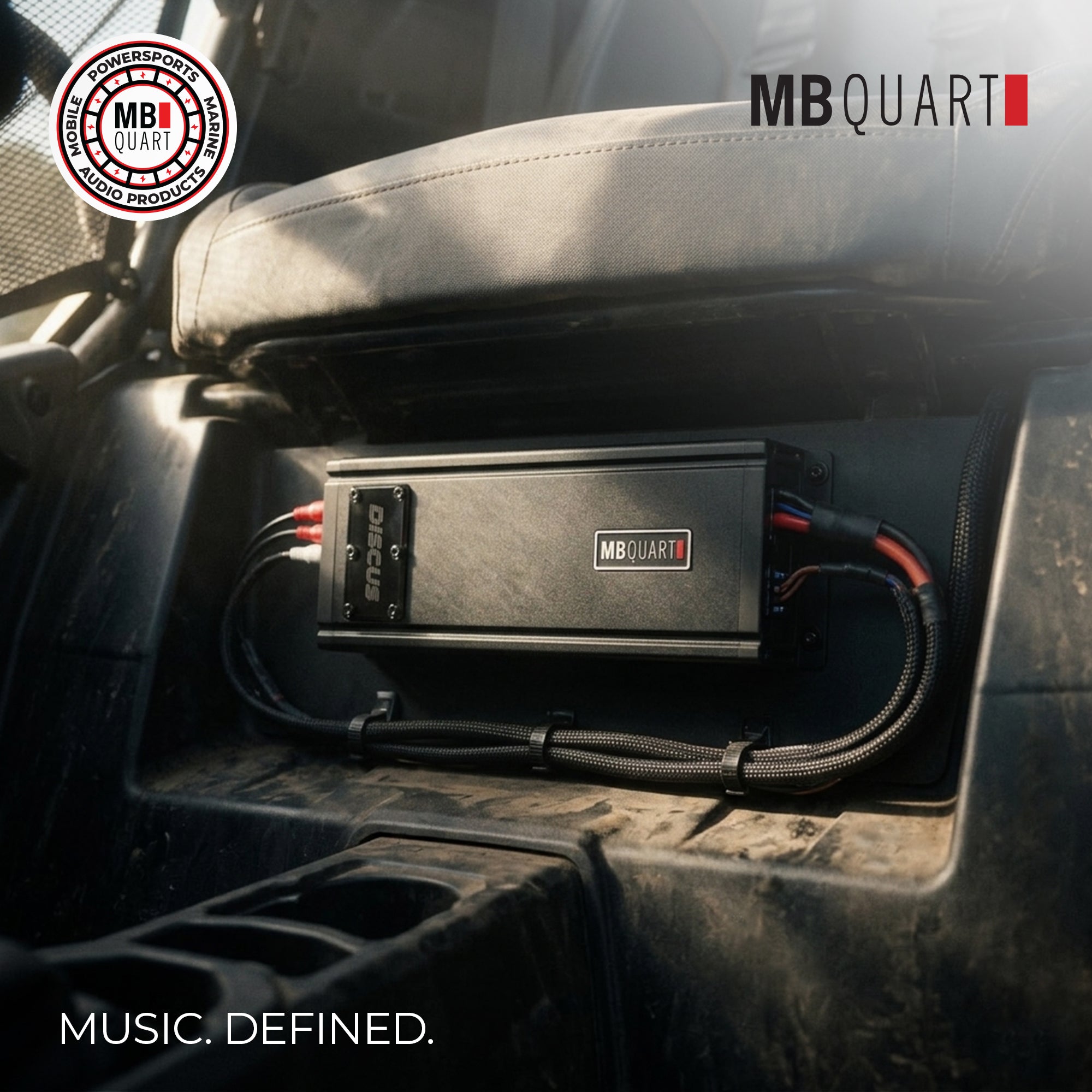 MB Quart Discus Monoblock Marine Amplifier with Top Mounted Controls, 600 Watts - VMInnovations