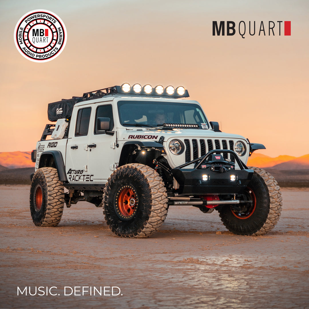 MB Quart 10" Subwoofer Upgrade for 2018-Current Jeep Wrangler JL, 400W Amplifier - VMInnovations