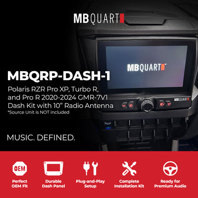 MB Quart Dash Kit with Harness for 2020-2024 Polaris RZR Pro XP, Turbo R & Pro R - VMInnovations