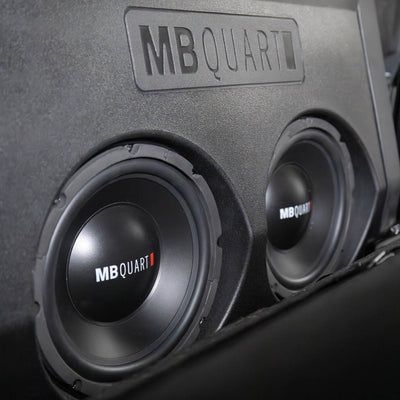 MB Quart Dual 10" Subwoofer Upgrade with Enclosure for 2016-2023 Toyota Tacoma - VMInnovations