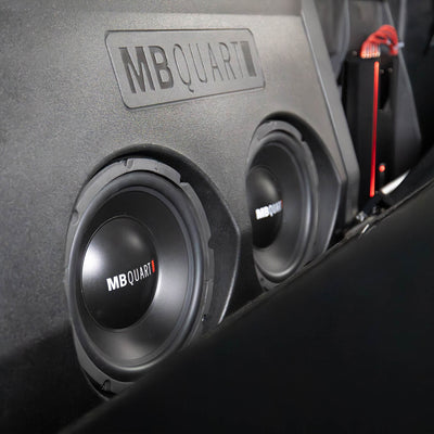 MB Quart Dual 10" Subwoofer Upgrade with Enclosure for 2016-2023 Toyota Tacoma - VMInnovations