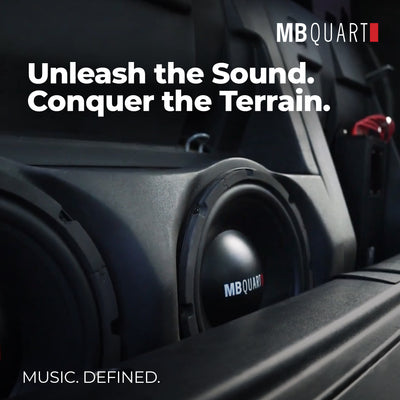 MB Quart Dual 10" Subwoofer Upgrade with Enclosure for 2016-2023 Toyota Tacoma - VMInnovations