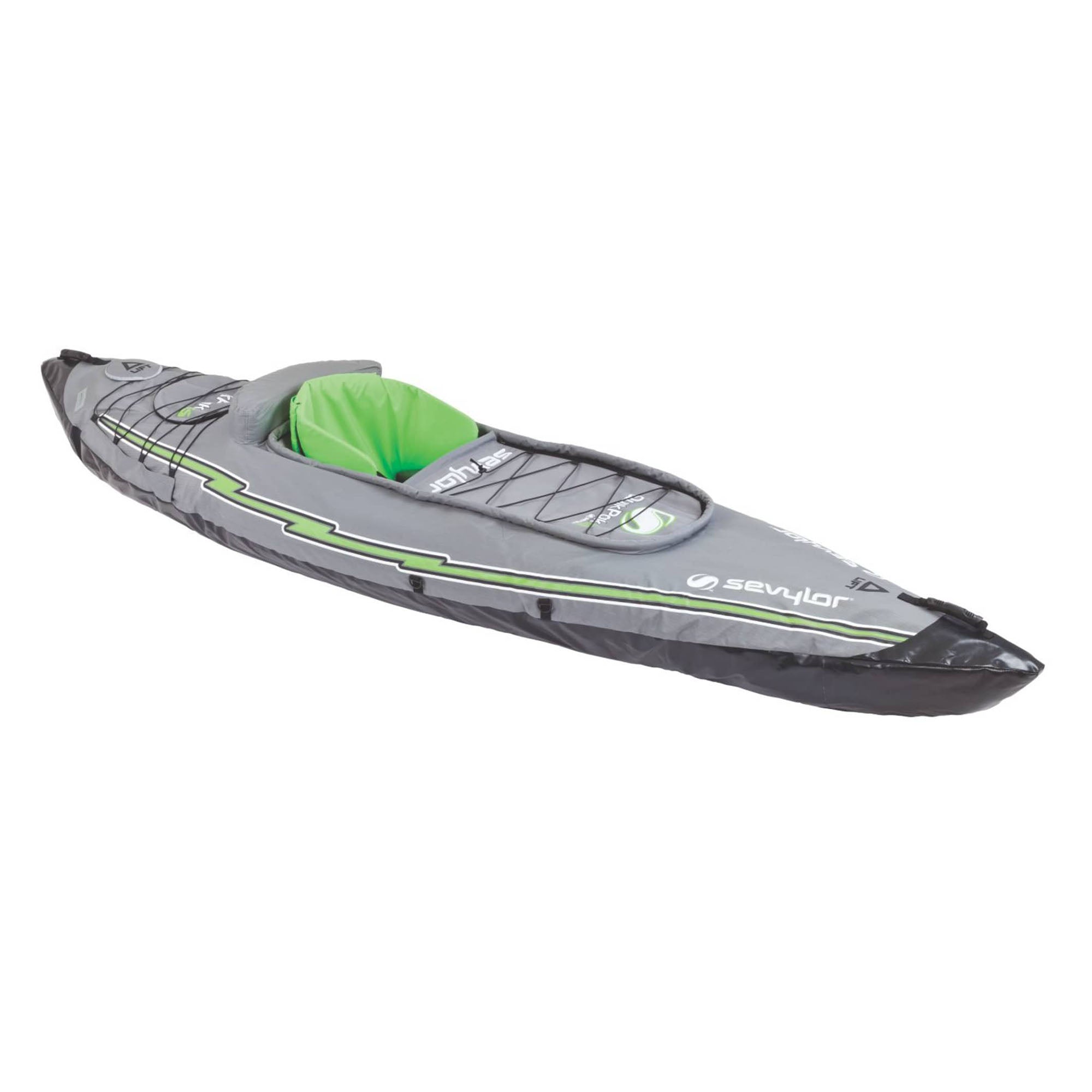 Sevylor QuickPak K5 1 Person Inflatable Kayak with Hand Pump and Paddle, Gray (Open Box)