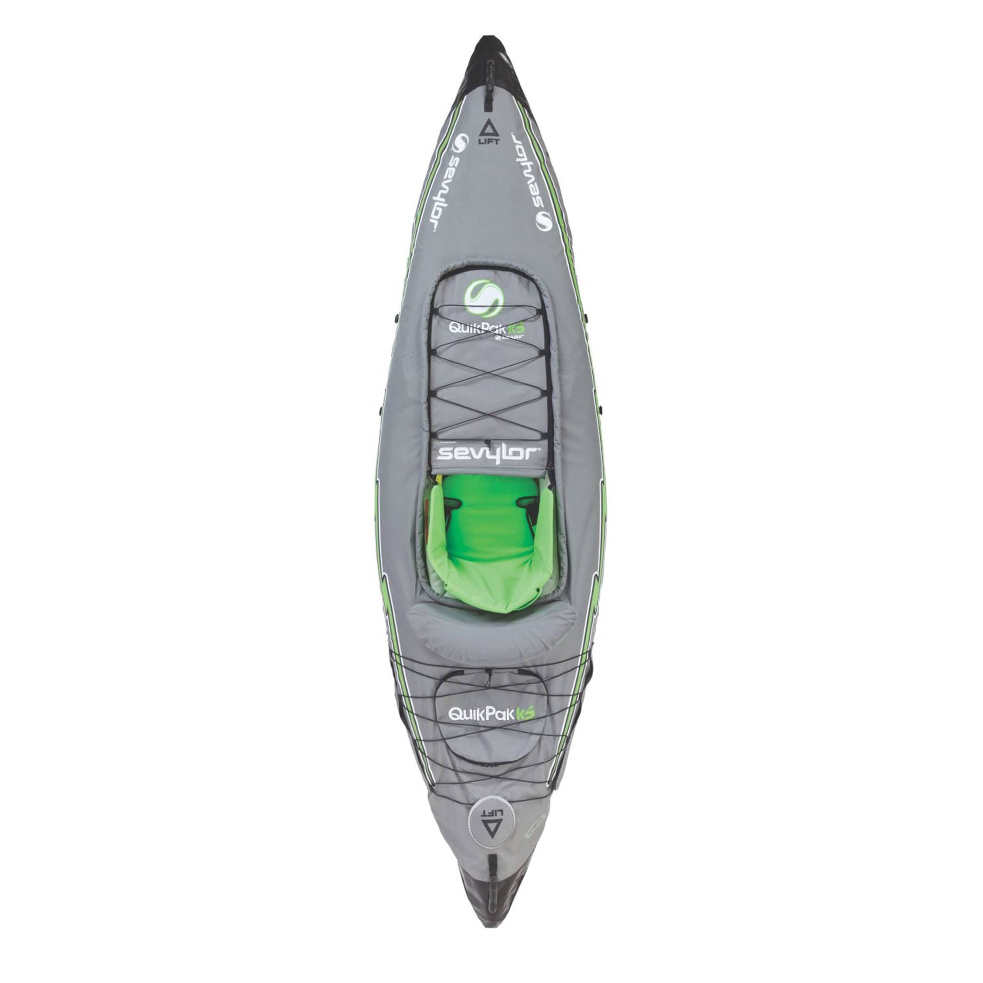 Sevylor QuickPak K5 1 Person Inflatable Kayak with Hand Pump and Paddle, Gray (Open Box)