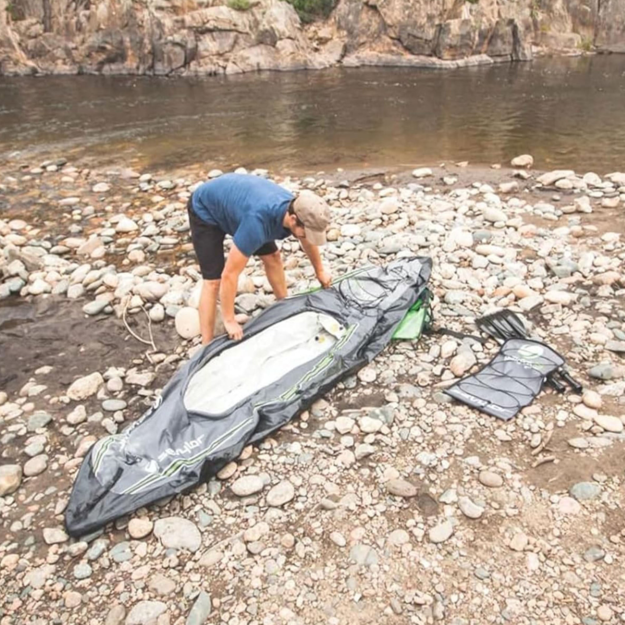 Sevylor QuickPak K5 1 Person Inflatable Kayak with Hand Pump and Paddle, Gray (Open Box)