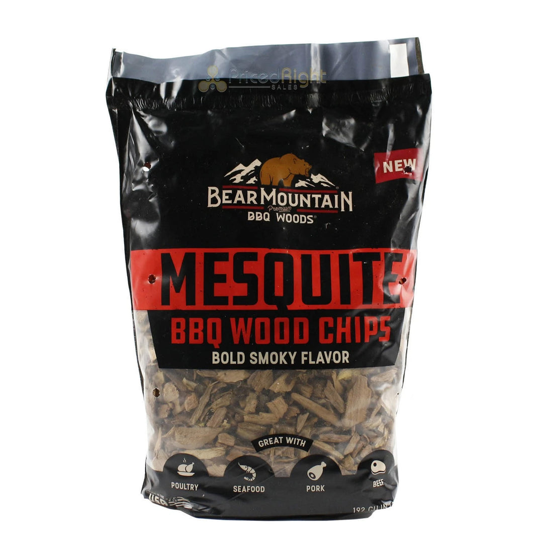 Bear Mountain BBQ Mesquite BBQ Wood Chip for Outdoor Grill, 2 lb Bag-Pack of 6 - VMInnovations