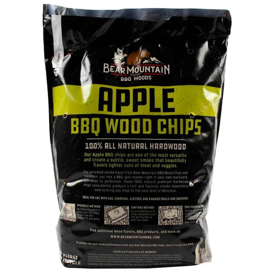 Bear Mountain BBQ  Apple BBQ Wood Chips for Outdoor Grills, 2 lb Bag-Pack of 6 - VMInnovations