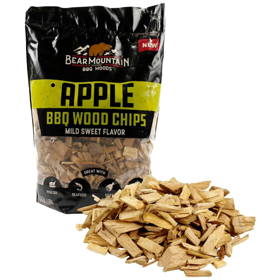 Bear Mountain BBQ  Apple BBQ Wood Chips for Outdoor Grills, 2 lb Bag-Pack of 6 - VMInnovations
