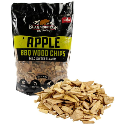 Bear Mountain BBQ  Apple BBQ Wood Chips for Outdoor Grills, 2 lb Bag-Pack of 6 - VMInnovations
