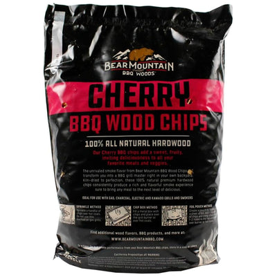 Bear Mountain BBQ Cherry BBQ Wood Chips for Outdoor Grills, 2 lb Bag-Pack of 6 - VMInnovations