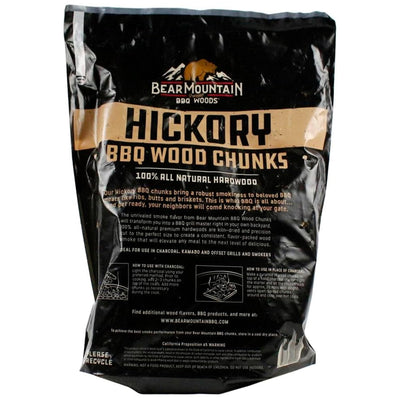 Bear Mountain BBQ Hickory BBQ Wood Chunks for Grilling, 4 lb Bag-Pack of 4 - VMInnovations