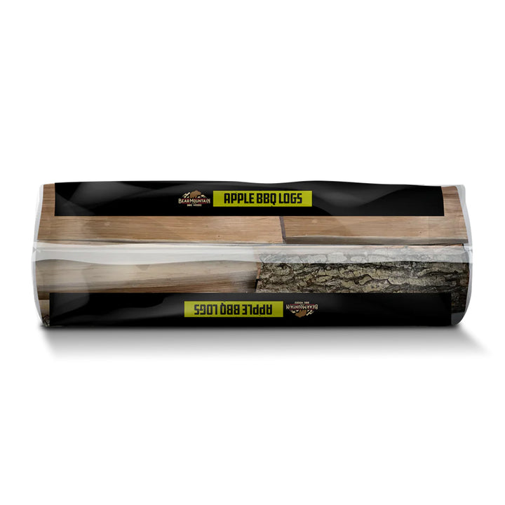 Bear Mountain BBQ Apple BBQ Wood Logs for Outdoor Fire Pits & Smokers, 1 Bag - VMInnovations