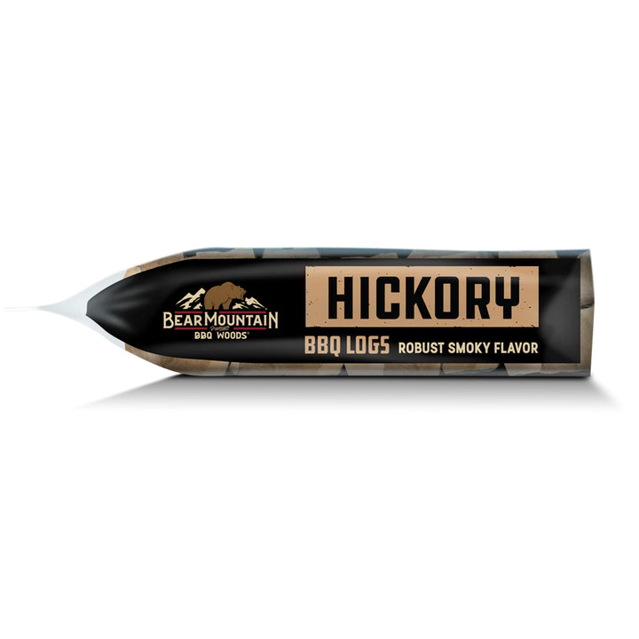 Bear Mountain BBQ Hickory BBQ Wood Logs for Outdoor Fire Pits & Smokers, 1 Bag - VMInnovations