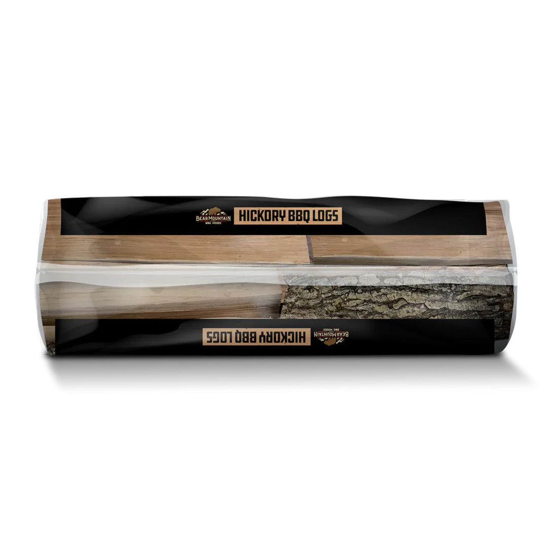 Bear Mountain BBQ Hickory BBQ Wood Logs for Outdoor Fire Pits & Smokers, 1 Bag - VMInnovations