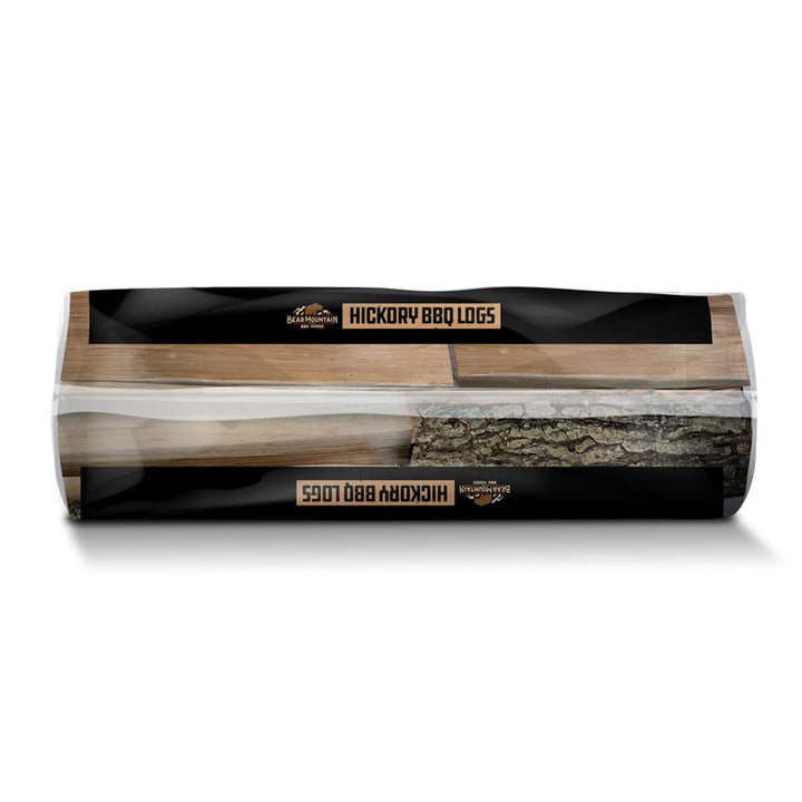 Bear Mountain BBQ Hickory BBQ Wood Logs for Outdoor Fire Pits & Smokers, 1 Bag - VMInnovations