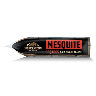 Bear Mountain BBQ Mesquite BBQ Wood Logs for Outdoor Fire Pits & Smokers, 1 Bag