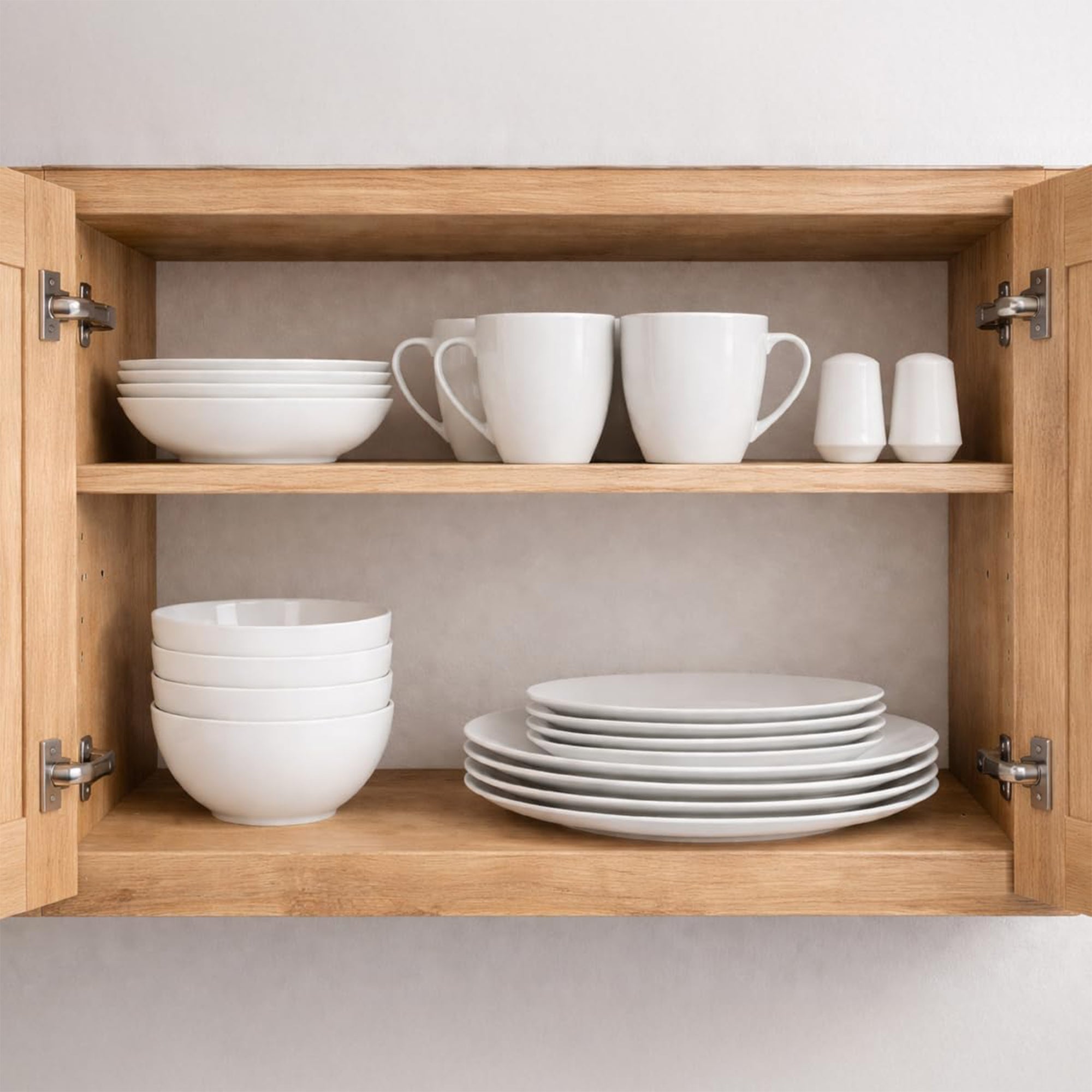 Glad 22-Pc Porcelain Dinnerware Set w/ Round Dishes, Plates, Bowls & Mugs, White