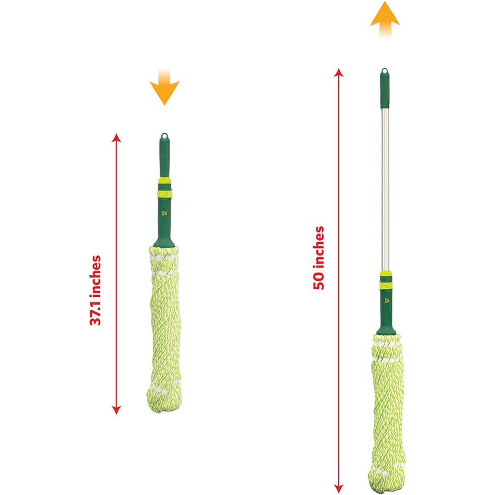 Broom & Mop Floor Cleaning Set, 7 PC Kit w/ Wall Mount Storage Rack (Open Box)