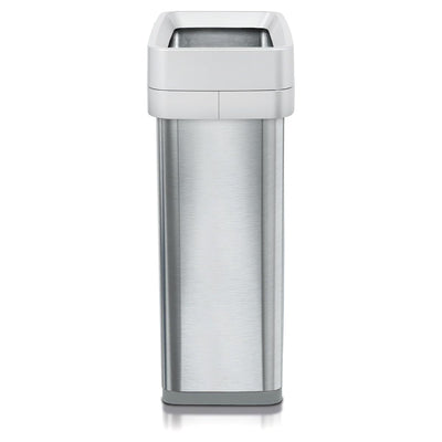 Clorox Trash Can, 13 Gallon Stainless Steel Slim Open Top Garbage Bin (Used) - VMInnovations