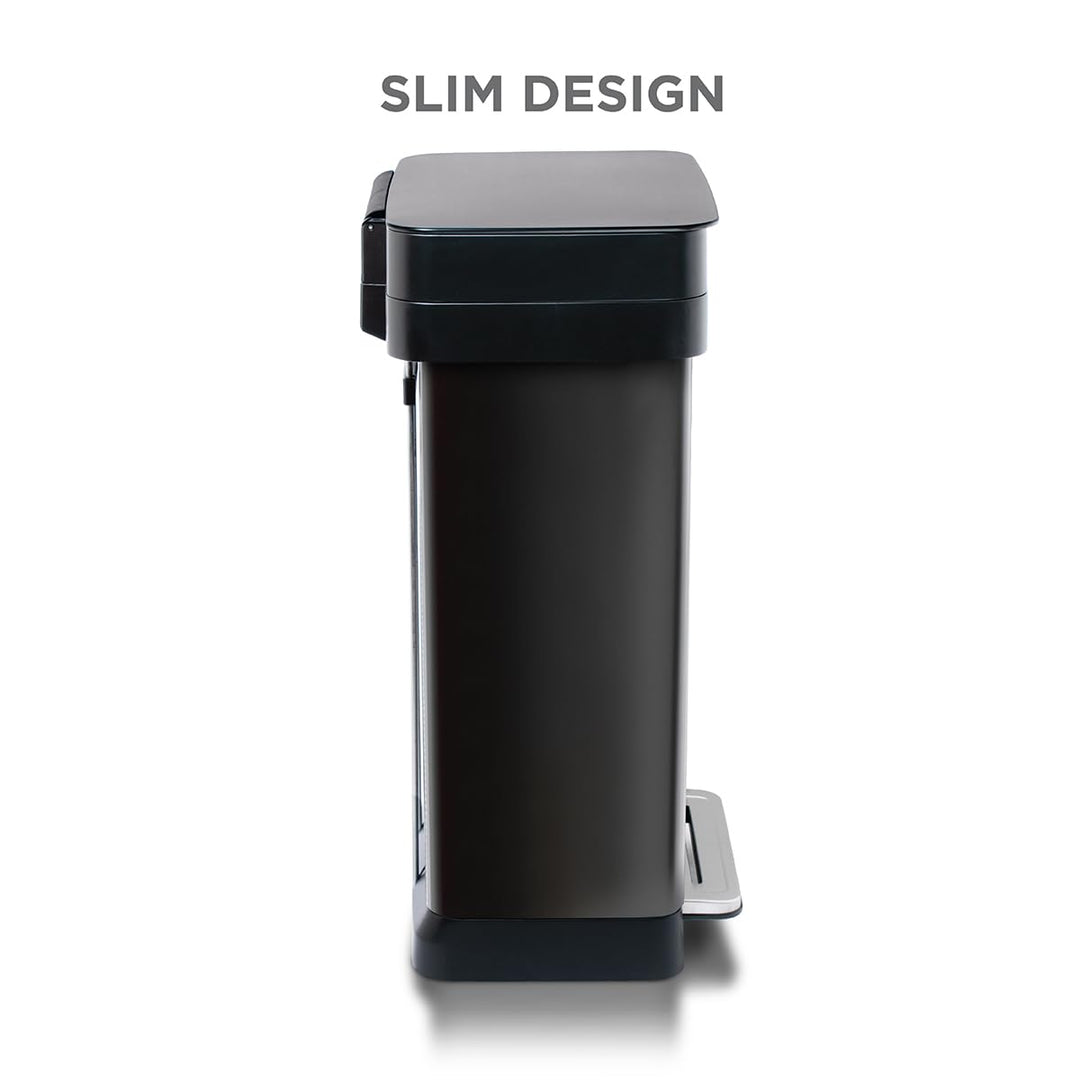 Clorox Trash Can, 13 Gallon Stainless Steel Garbage Bin w/ Wide Step (Open Box) - VMInnovations