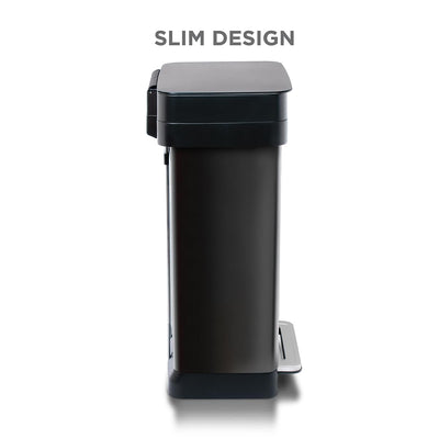 Clorox Trash Can, 13 Gallon Stainless Steel Garbage Bin w/ Wide Step (Open Box)