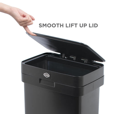 Clorox Trash Can, 13 Gallon Stainless Steel Garbage Bin w/ Wide Step (Open Box)