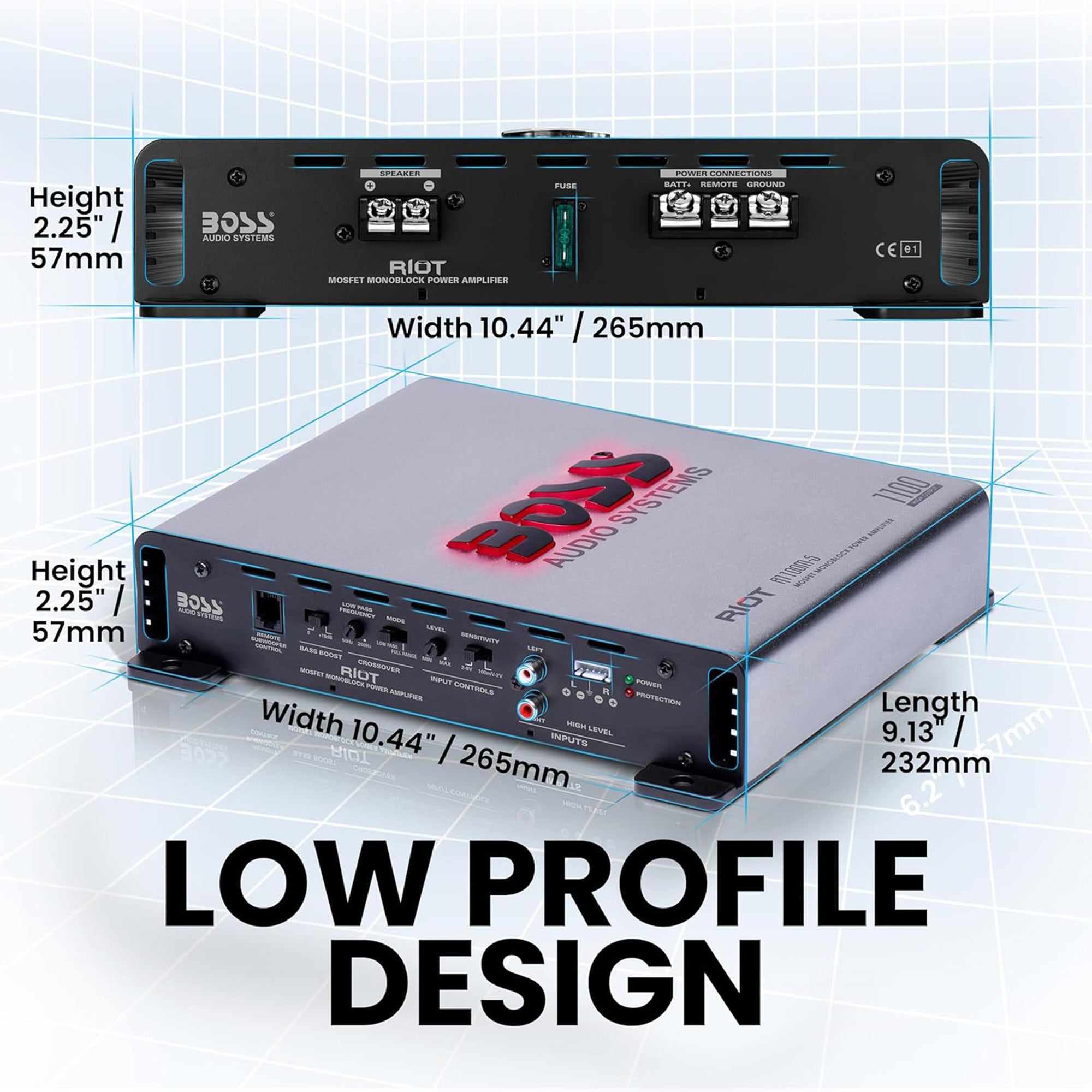 Boss Audio Systems 1100 Watt Monoblock Car Amplifier for Low/High Level Inputs - VMInnovations