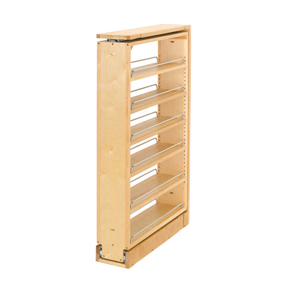 Rev-A-Shelf 6 Inch Pullout Between Cabinet Filler Maple Wood Shelf Storage