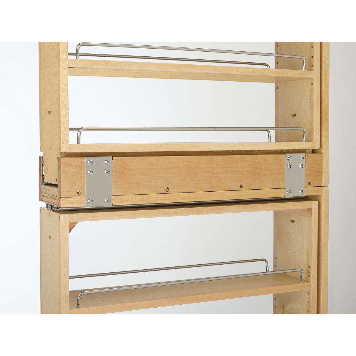 Rev-A-Shelf 6 Inch Pullout Between Cabinet Filler Maple Wood Shelf Storage