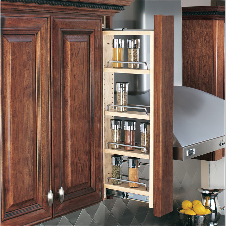 Rev-A-Shelf Pullout Wall Filler Between Cabinet Shelf Storage 3"x30", 432-WF-3C