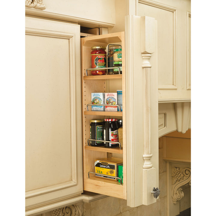 Rev-A-Shelf Pullout Wall Filler Between Cabinet Shelf Storage 6"x30", 432-WF-6C