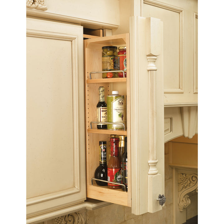 Rev-A-Shelf Pullout Wall Filler Between Cabinet Shelf Storage 6"x30", 432-WF-6C