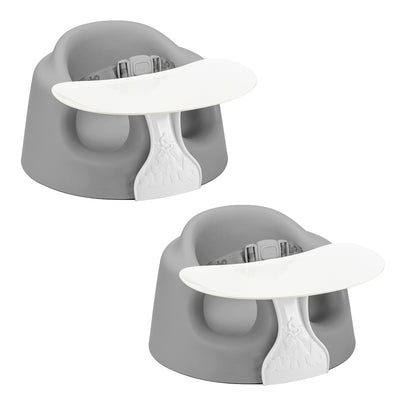 Bumbo Infant Floor Seat PLUS+ Sit Up Chair, Adjustable Harness, Monsoon, 2 Pack - VMInnovations