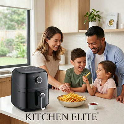 Kitchen Elite 2.5 Qt. Compact Mechanical Air Fryer, Countertop Cooker, Black - VMInnovations